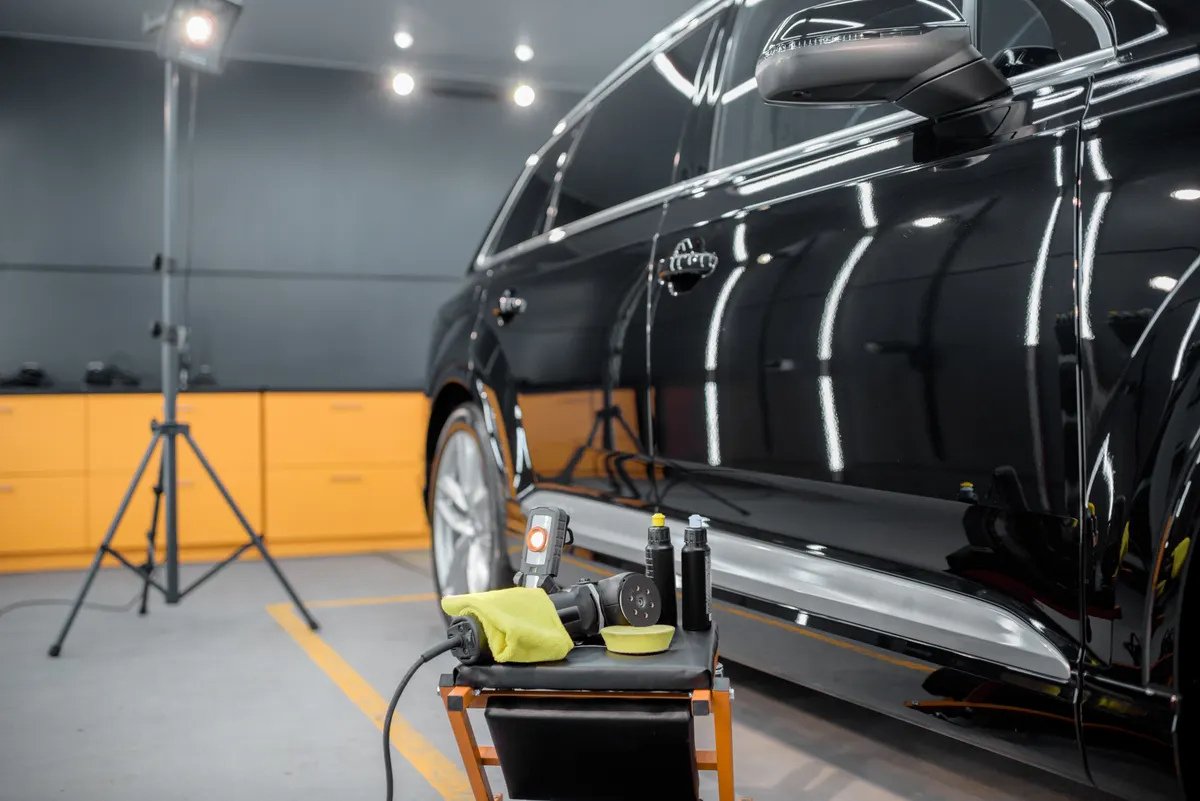 Car care & detailing marketing agency: equipment for automotive body polishing.