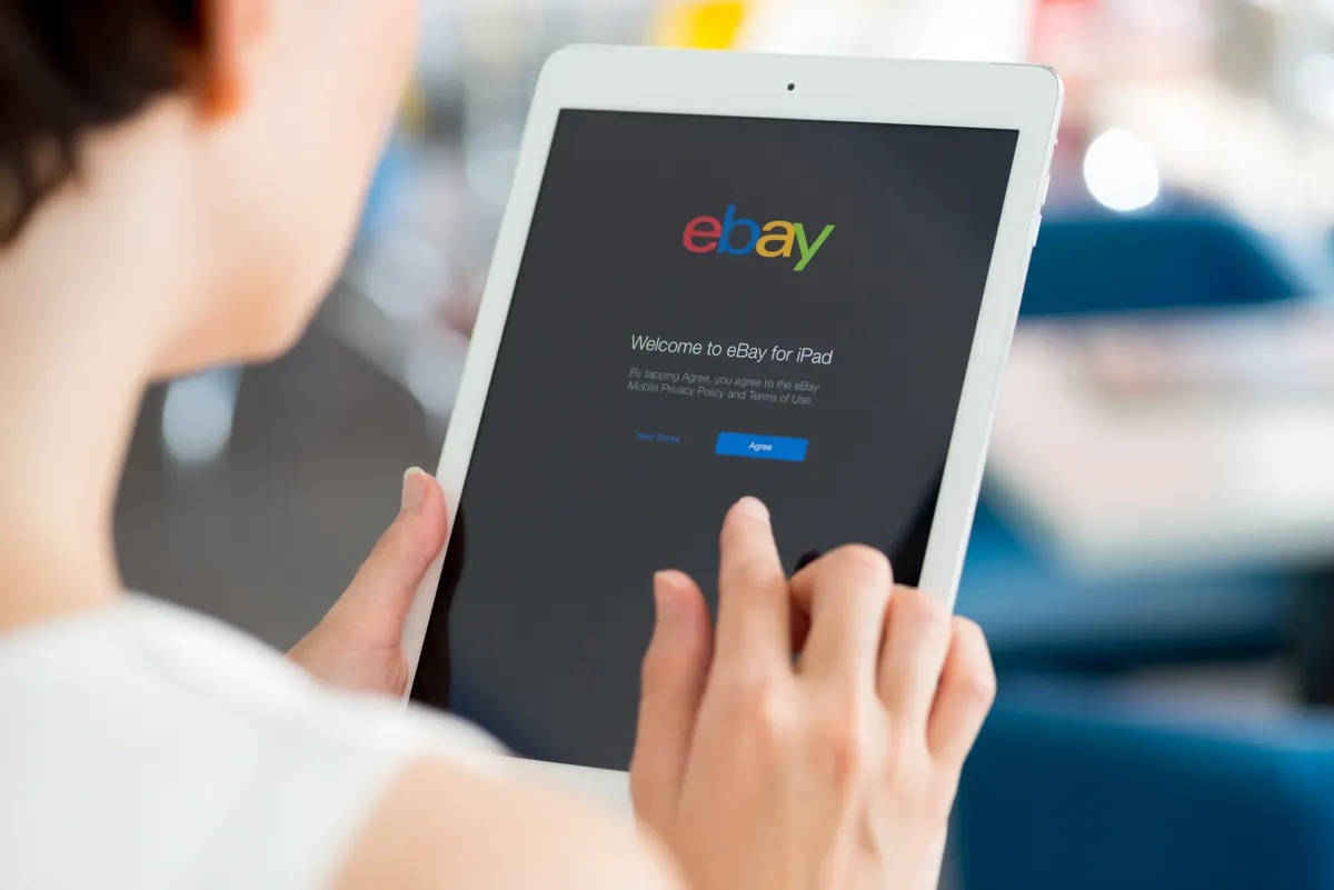 EBay store marketing agency: eBay application on Apple iPad Air.