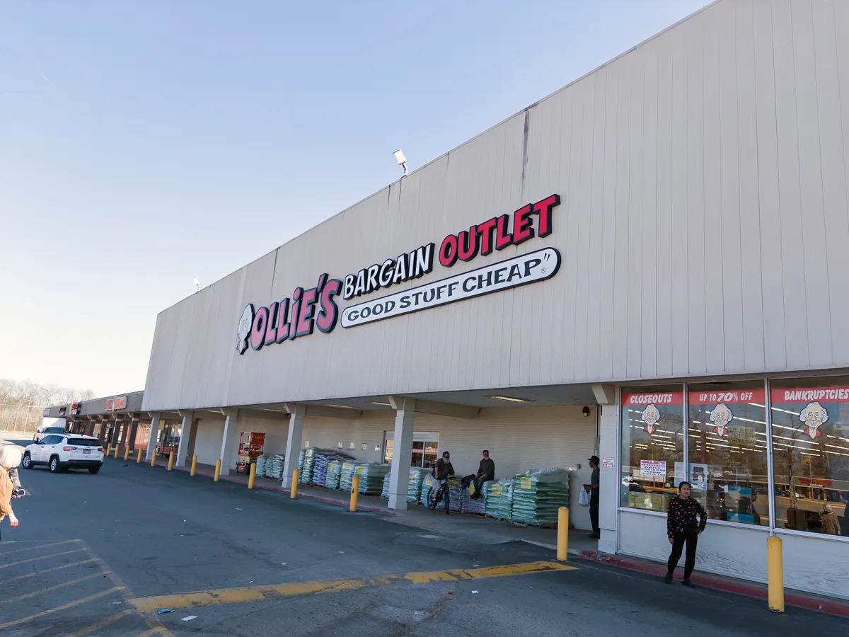 Liquidation store marketing agency: shoppers enter an Ollie’s Bargain Outlet store.